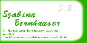 szabina bernhauser business card